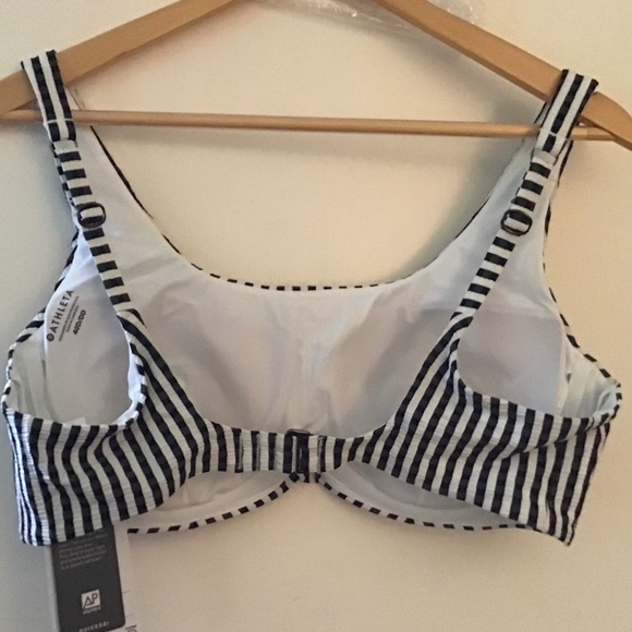 NWT Athleta Seersucker Scoop Bra-sized Bikini Top 40 D/DD - Picture 5 of 6